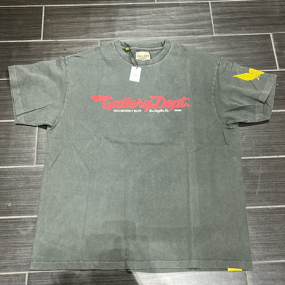 Gallery Dept Vintage Black Red Spellout Tee